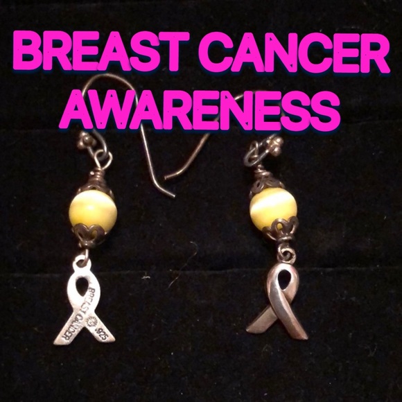 Jewelry - Sterling Silver/Imitation Cats Eye Dangle Earrings